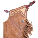 brown suede leather chaps