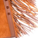 basket weave tooled leather yoke mens tan suede chinks