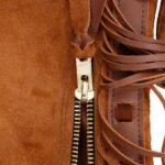 full length outer edge fringe mens tan suede leather chinks
